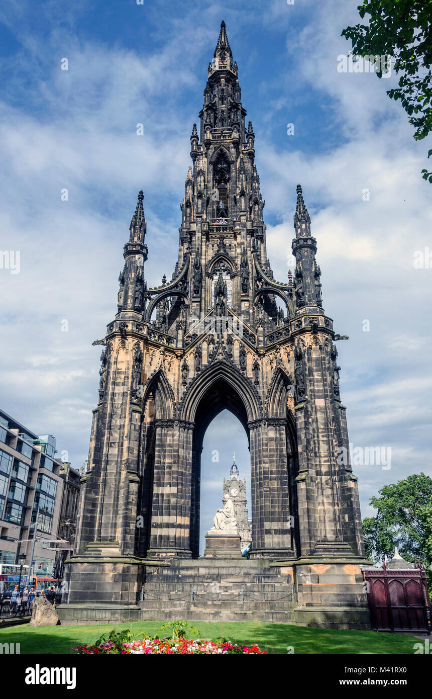 Sir Walter Scott Memorial, Edimbourg en Ecosse Banque D'Images