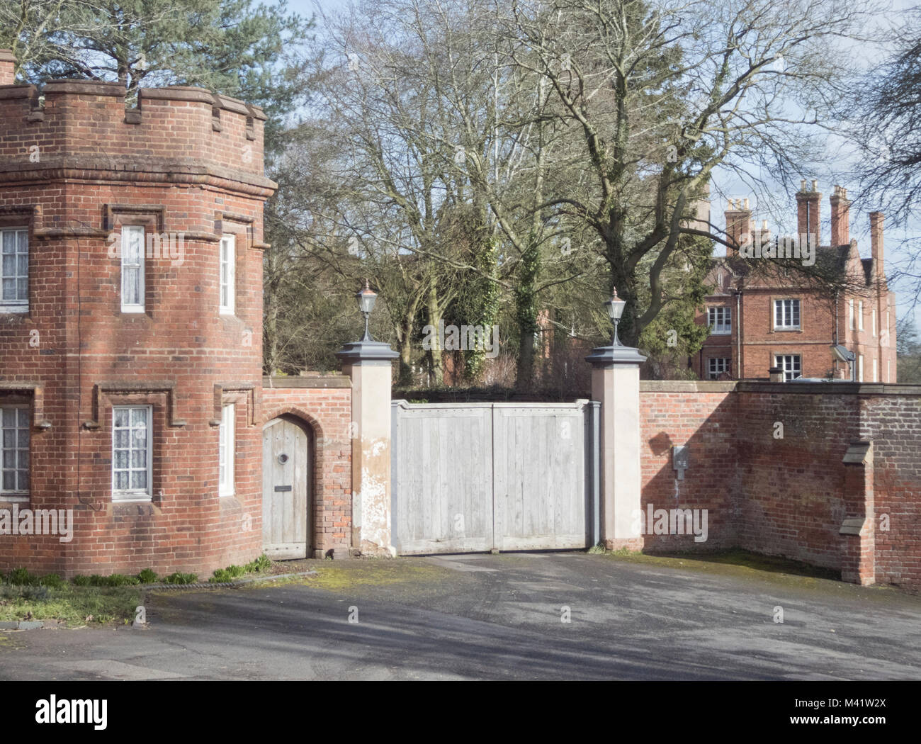 Château Stourton, Stourton, South Staffordshire, Angleterre, Royaume-Uni en février Banque D'Images