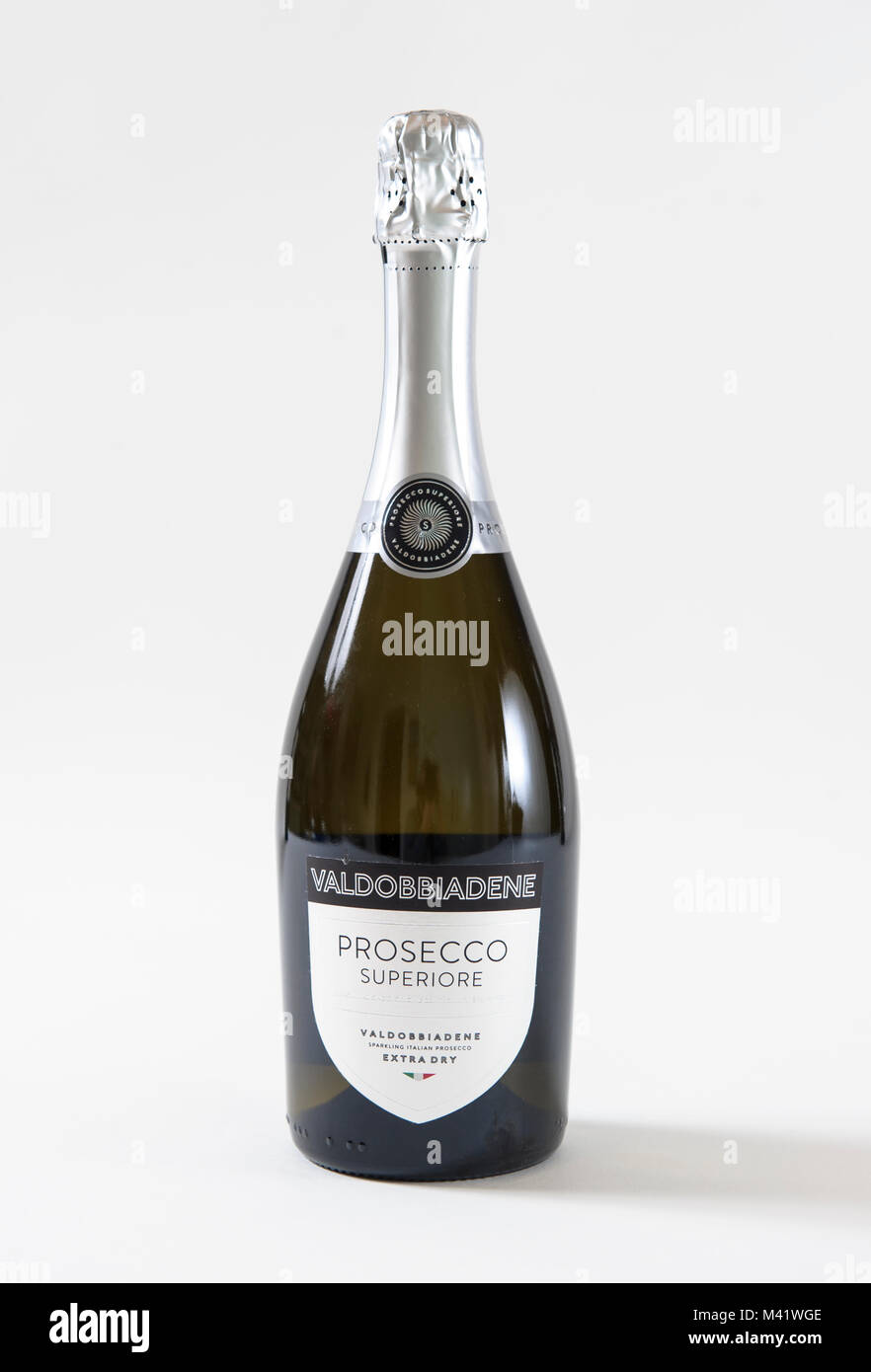 Supermarché Aldi Prosecco Superiore Banque D'Images