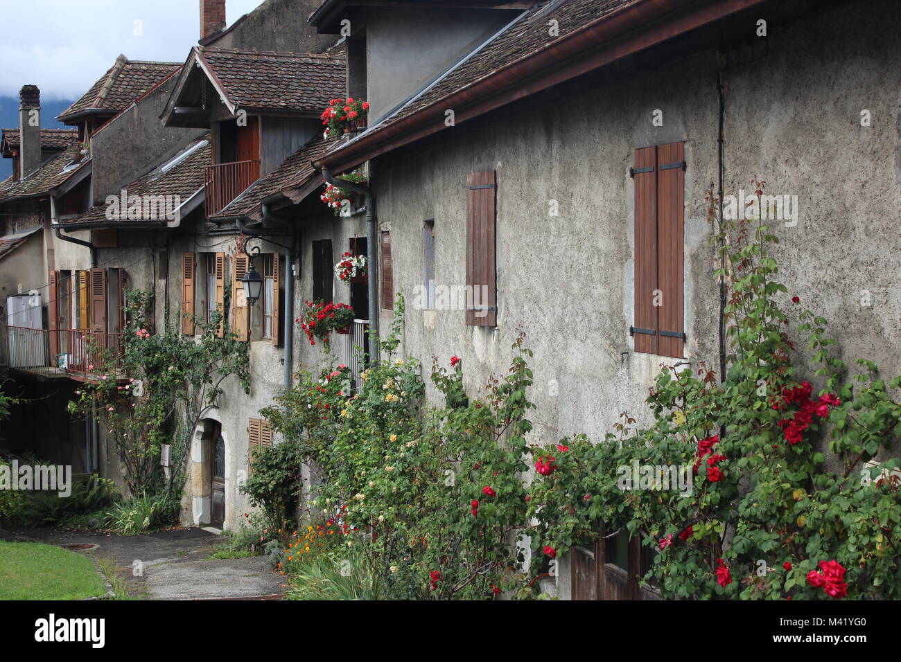 Un Village près d'Annecy, France Banque D'Images