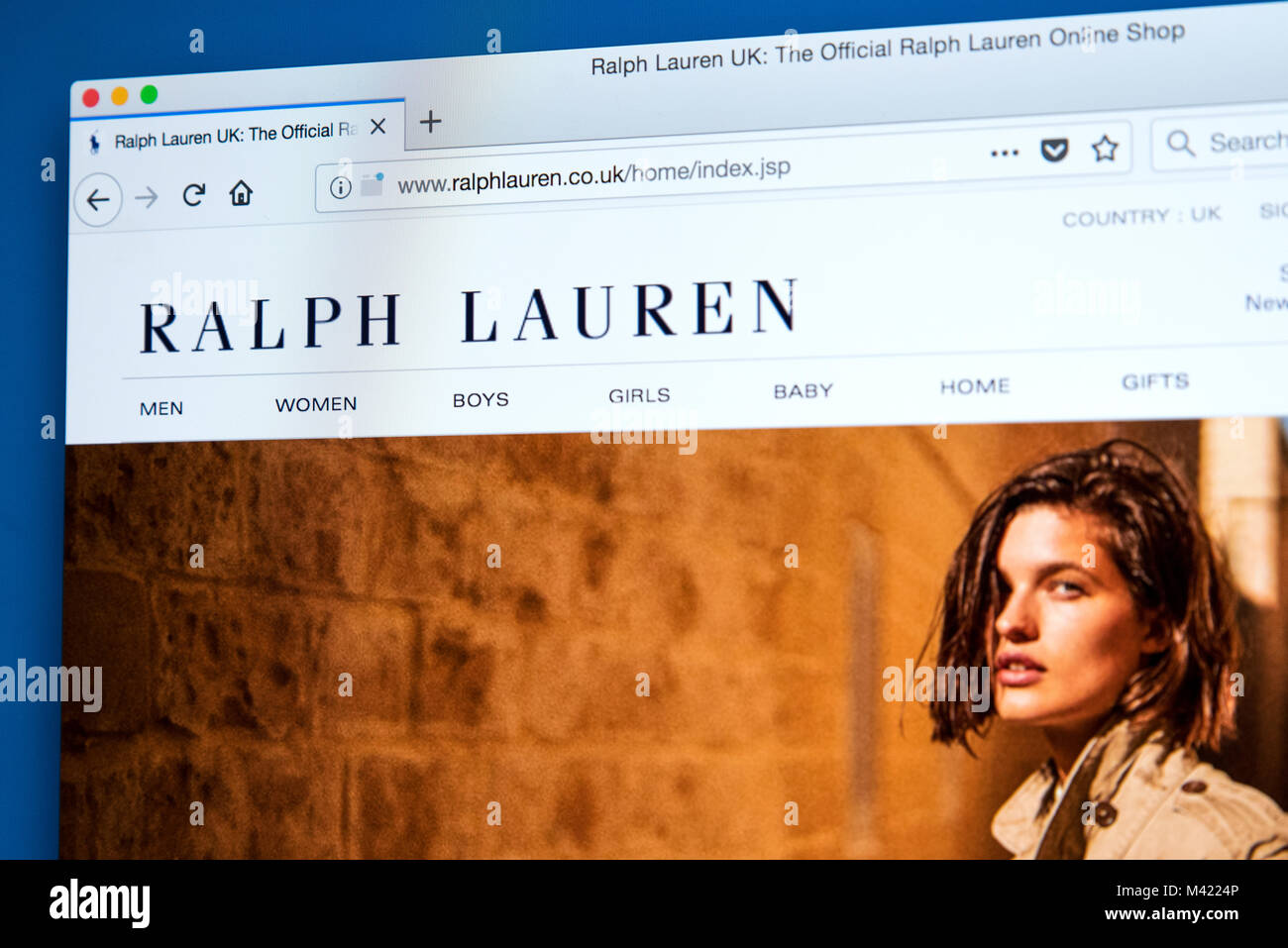 Londres, UK - 8 février 2018 : La page d'accueil du site web officiel de Ralph  Lauren - le créateur de mode Américain, le 8 février 2018 Photo Stock -  Alamy