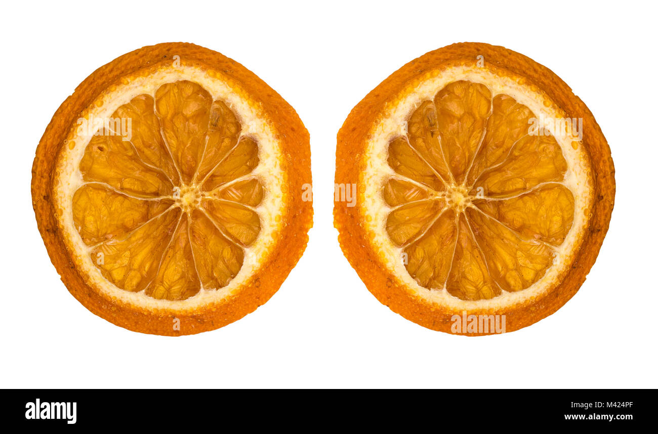 Tranches d'orange séchée Banque D'Images