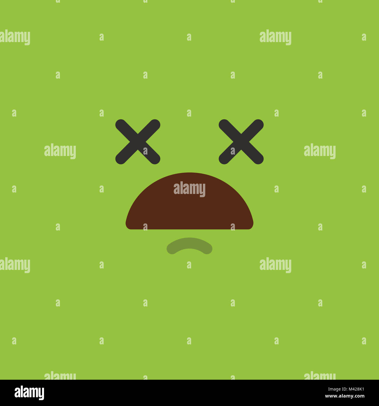 Arrière-plan du caractère emoticon malades Emoji Banque D'Images