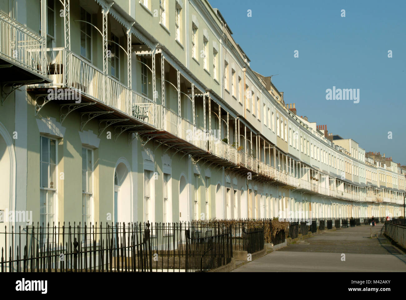 Royal York Crescent, Clifton, Bristol. Banque D'Images