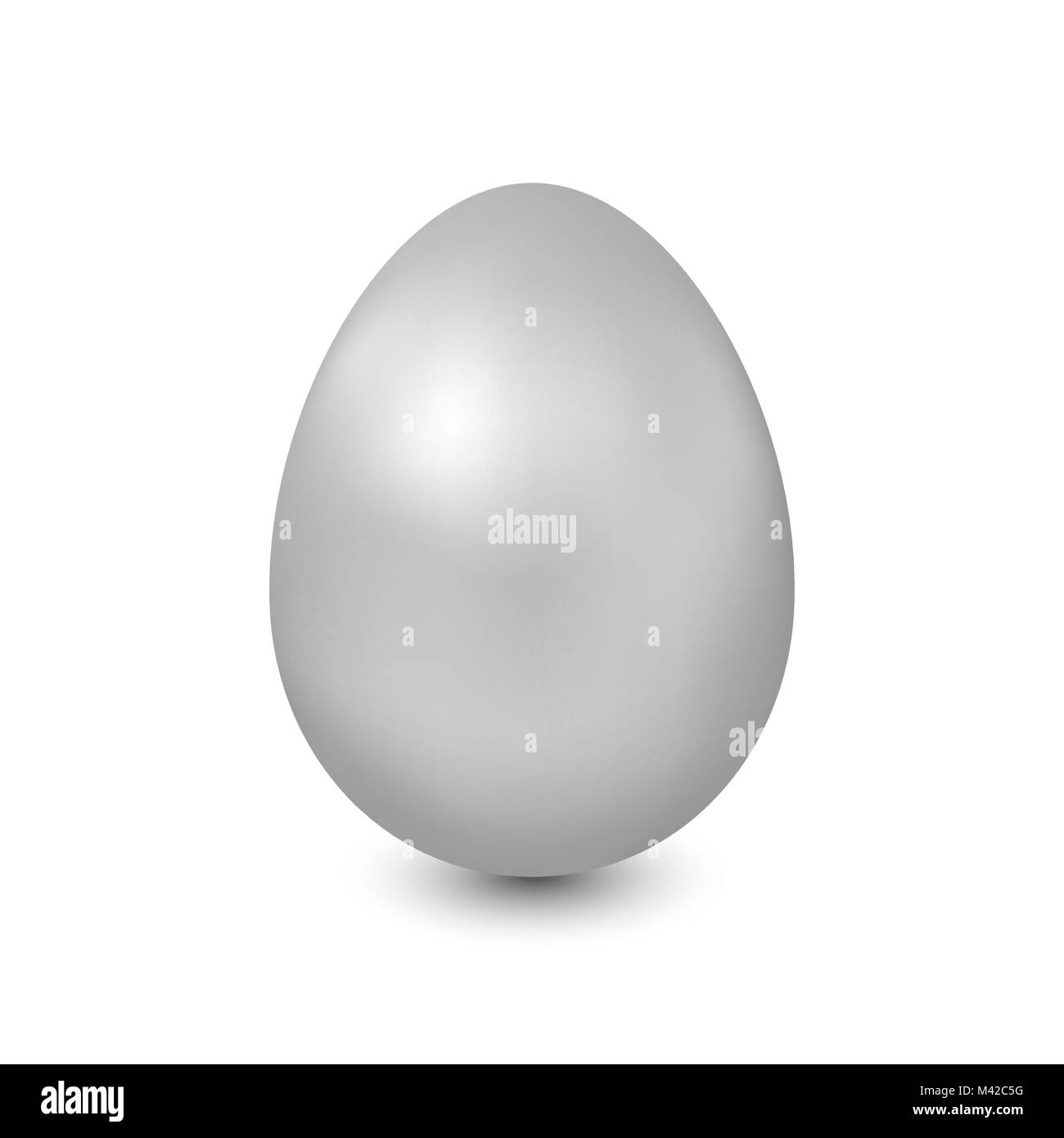 Pearl Œuf de Pâques sur un fond blanc avec une ombre légère Illustration de Vecteur