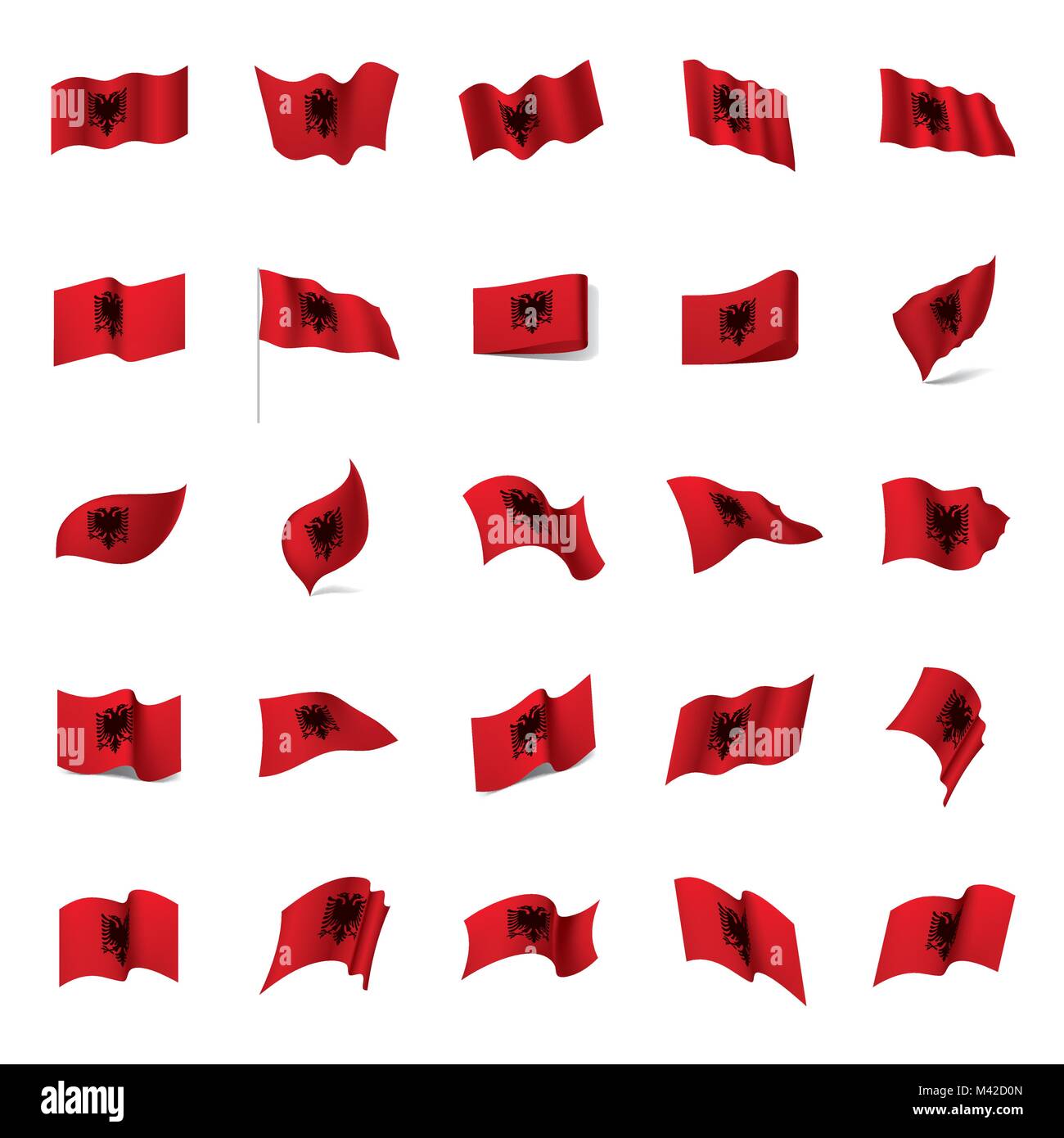 Drapeau de l'Angola, vector illustration Illustration de Vecteur