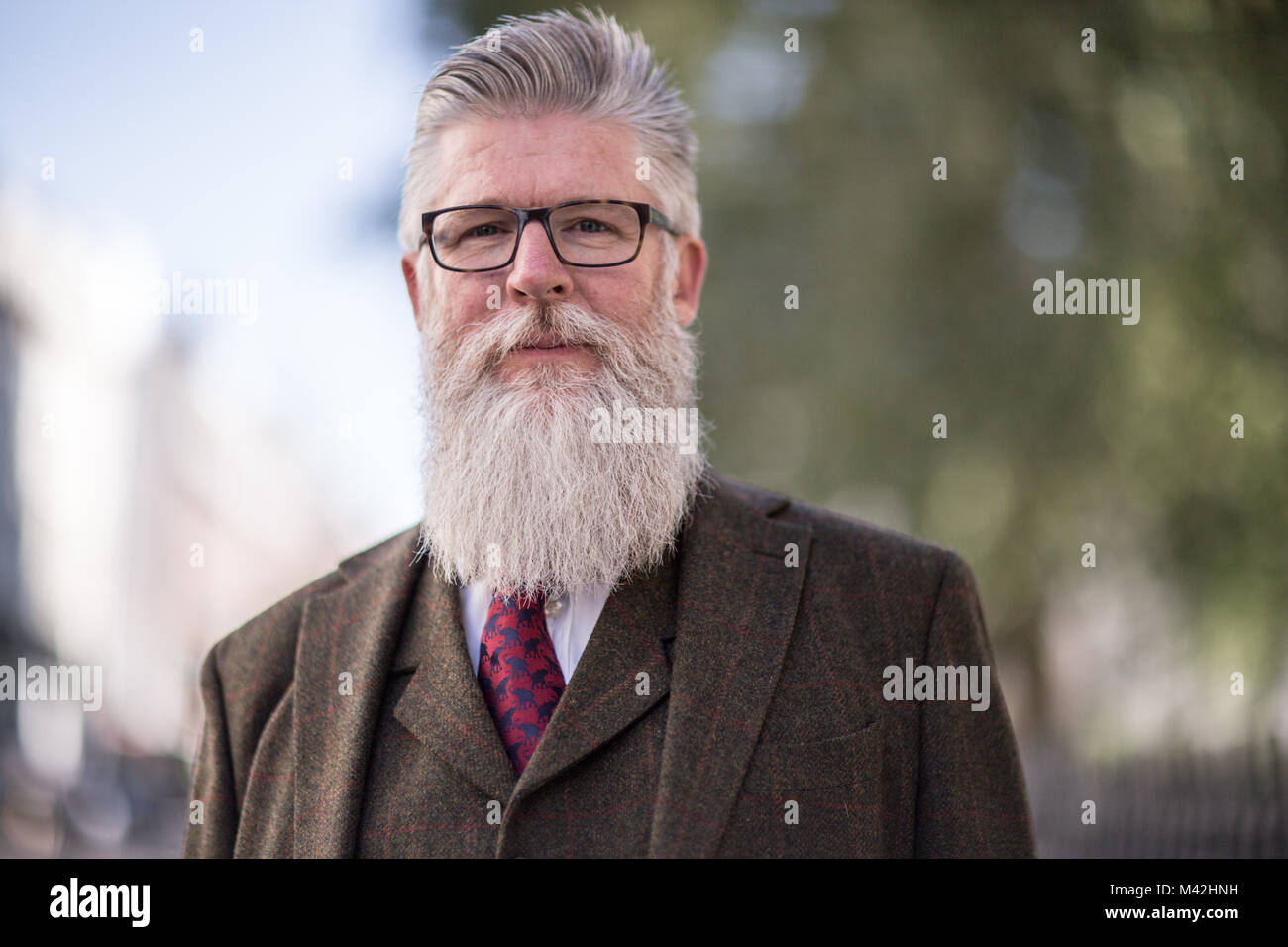 Portrait de senior male à la mode Banque D'Images