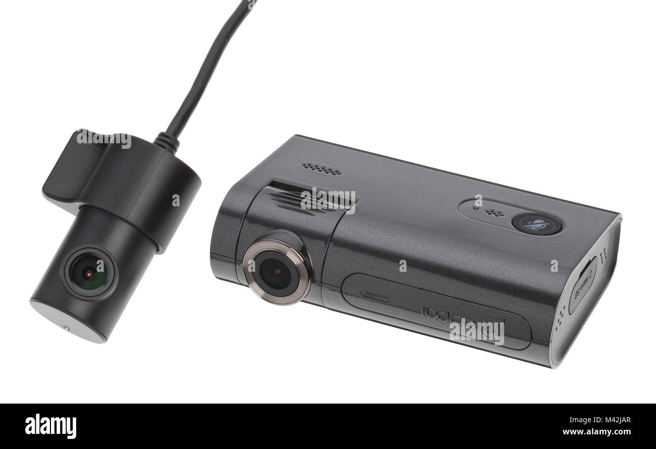 DDPai X2 pro dual digital cams pour la sécurité des véhicules. Banque D'Images