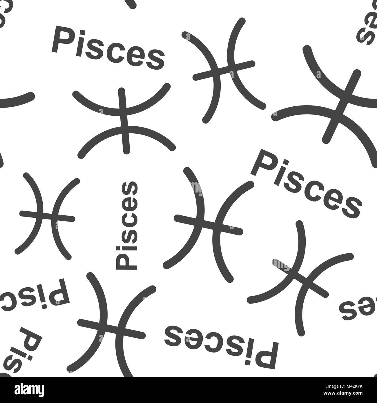 Signe astrologique Poissons de fond sans soudure. Business flat vector ...