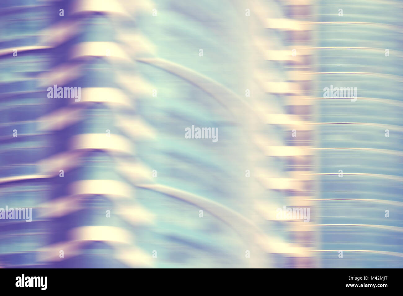 Abstract futuristic background fait de motion blurred les immeubles de bureaux. Banque D'Images