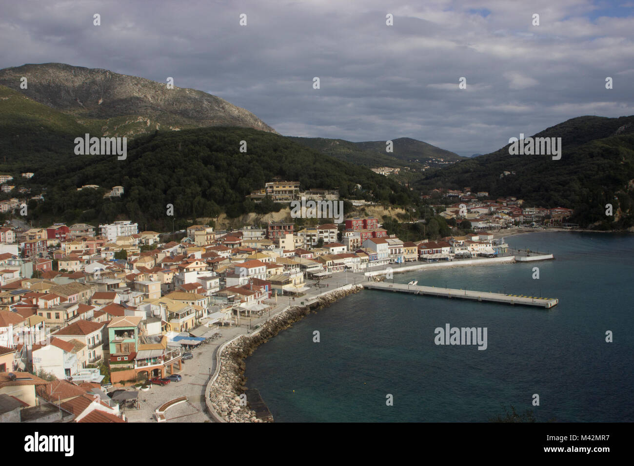 Parga est une ville située dans la partie nord-ouest de l'unité régionale de Preveza en Epire, nord-ouest de la Grèce. Parga est situé sur la côte ionienne. Banque D'Images