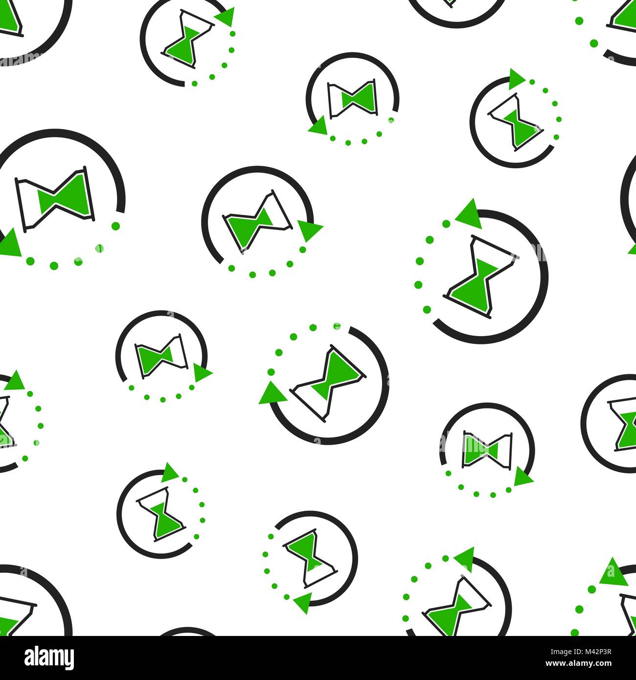 Sablier du temps de fond transparent. Business flat vector illustration. Symbole de sablier. Illustration de Vecteur