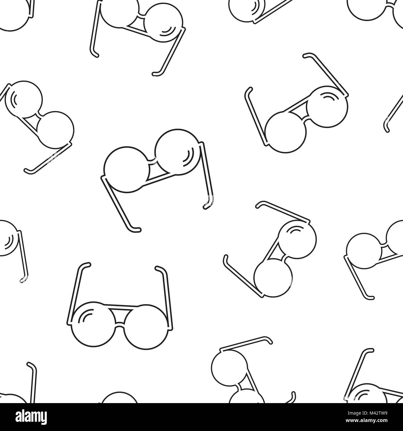 Sans lunettes. Business flat vector illustration. Le symbole des lunettes tendance. Illustration de Vecteur