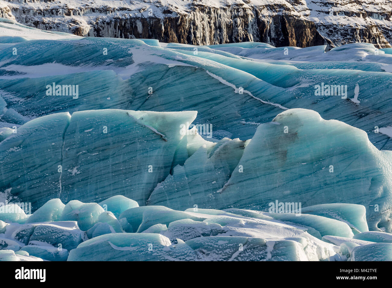 Le Parc National Glacier Svínafellsjökull,de,sud du Vatnajökull en Islande,Europe Banque D'Images