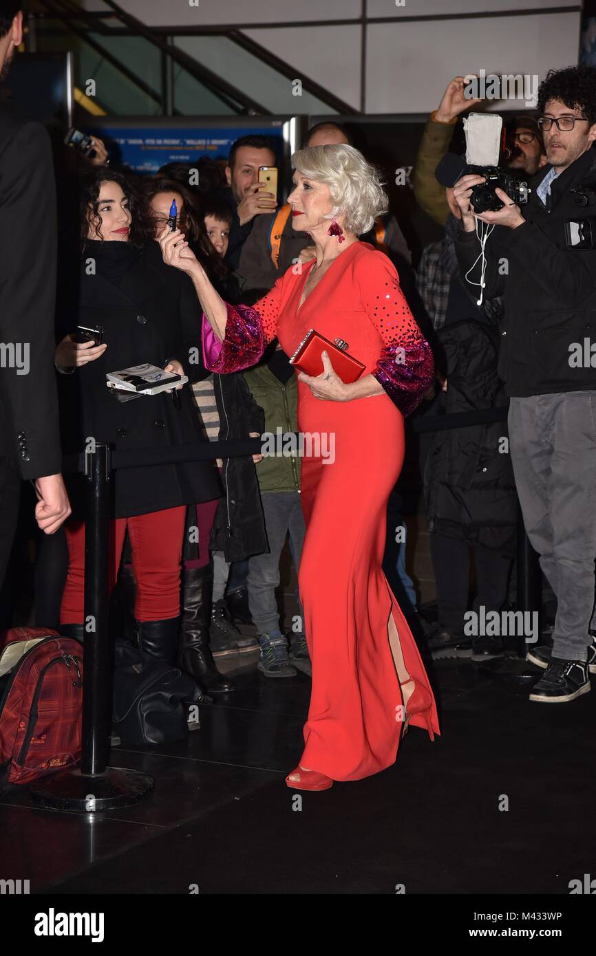 Rome, Italie. Feb 13, 2018. Rome, le cinéma Adriano Aperçu du film La Veuve de Winchester, dans l'image : Helen Mirren : Crédit Photo Agency indépendante/Alamy Live News Banque D'Images