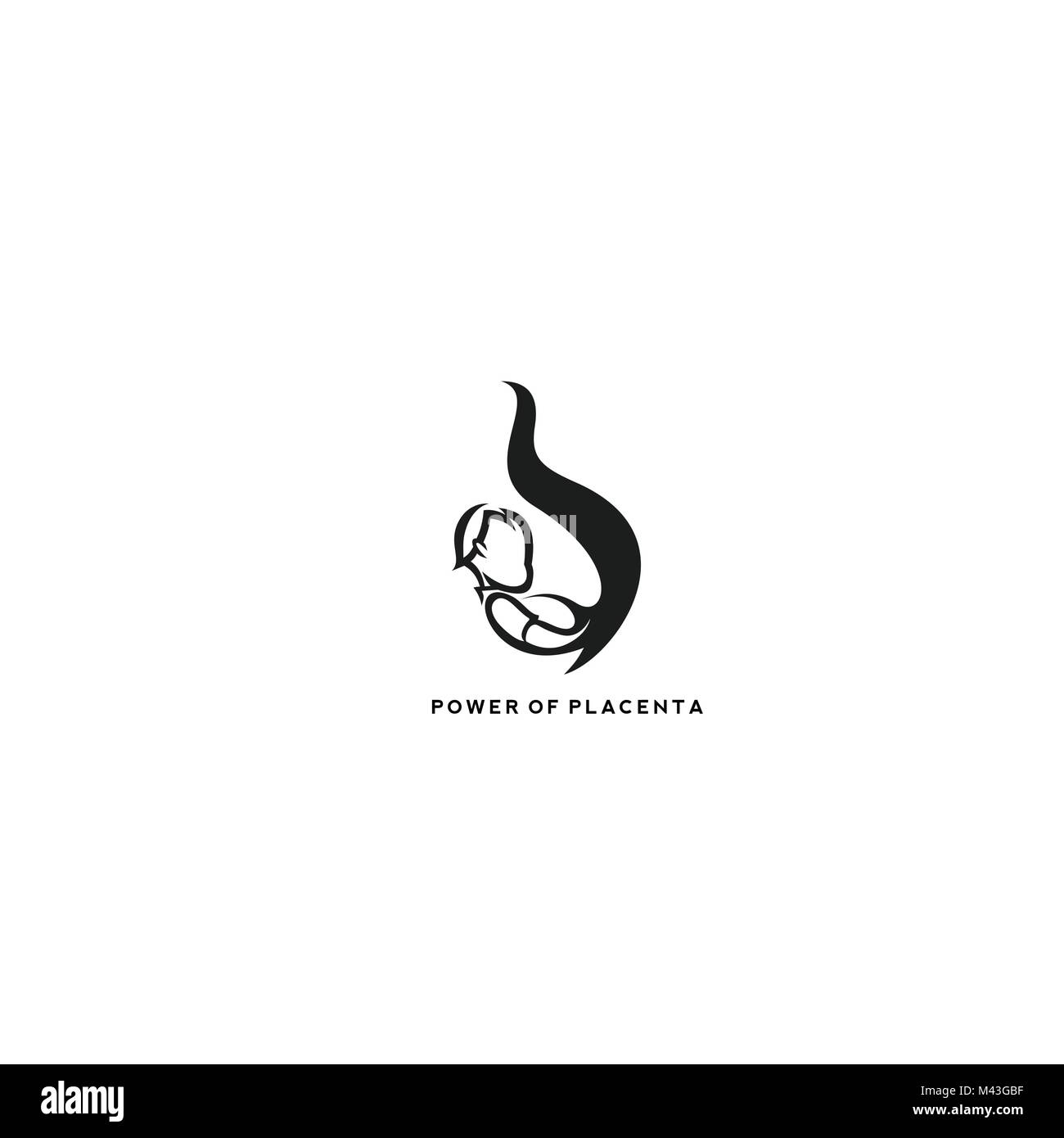 Puissance de l'icône de placenta, placenta comprimés vector illustration Illustration de Vecteur