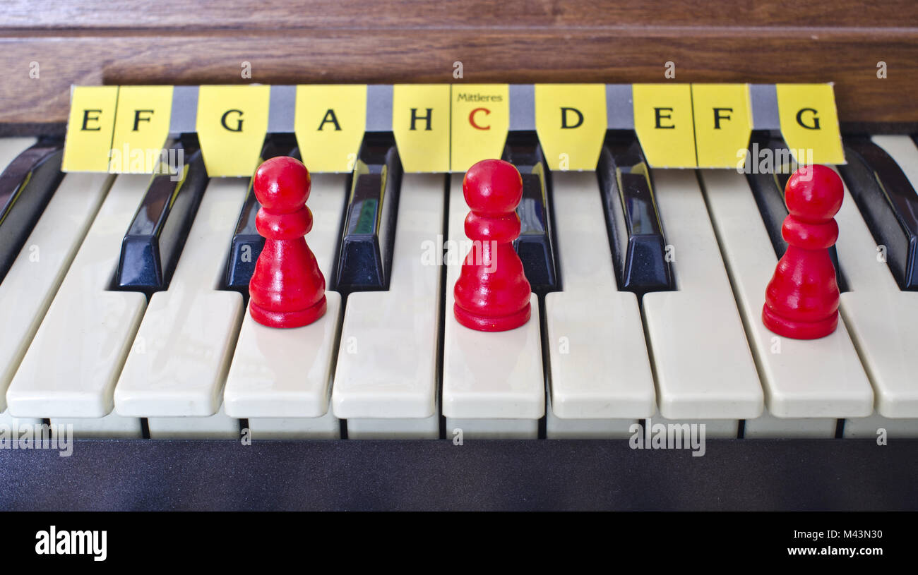 Entretien d'un organe avec les cônes sur F d'accord Banque D'Images