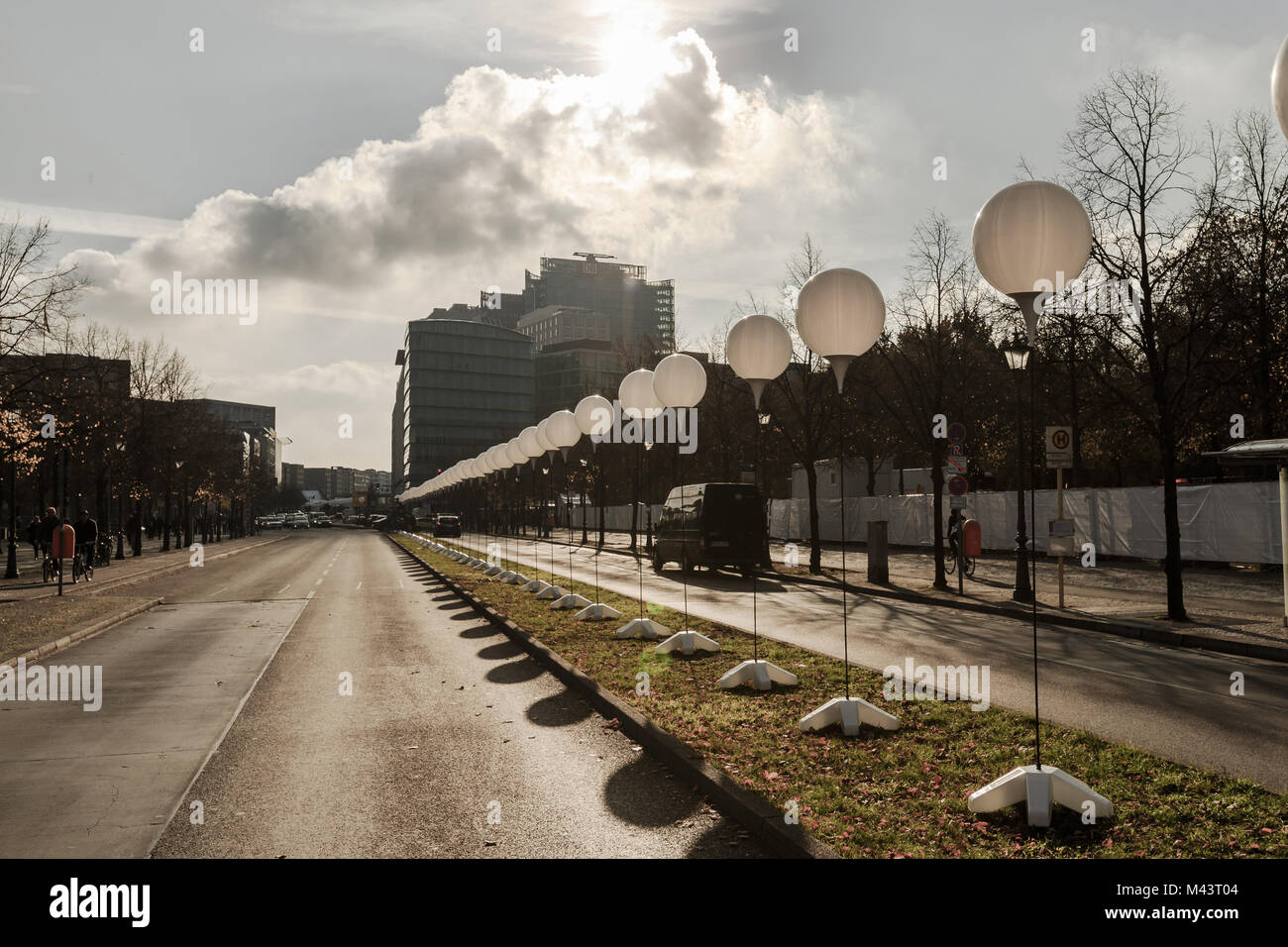 Berlin est presque prêt pour le 9 novembre Banque D'Images