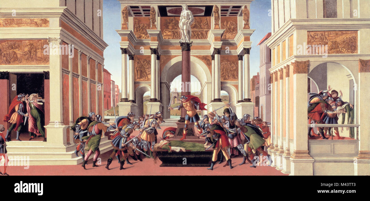 L'histoire de Lucrèce, 1500 par Botticelli Banque D'Images