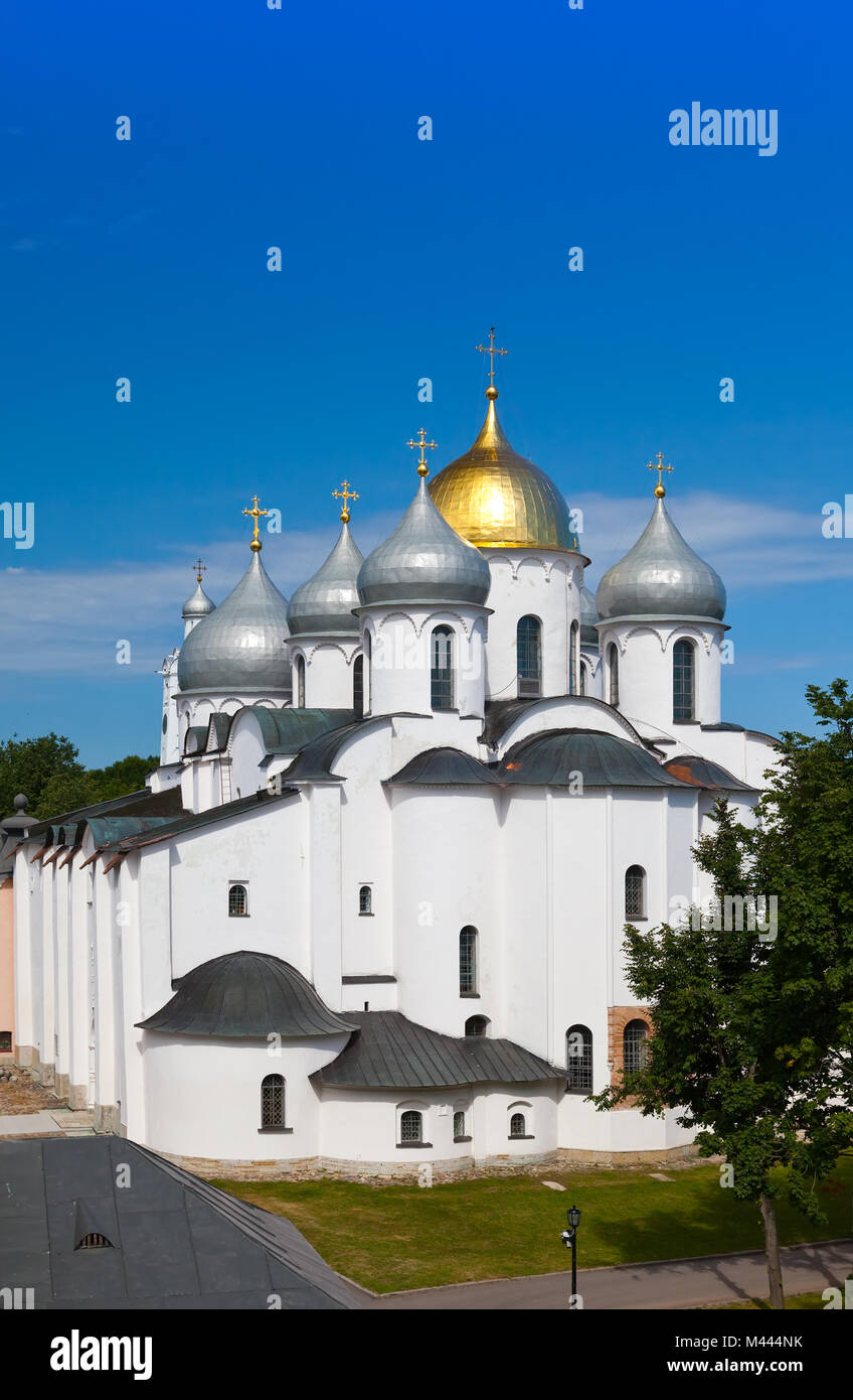 La vue de dessus sur la cathédrale Sainte-Sophie à Kremlin Banque D'Images