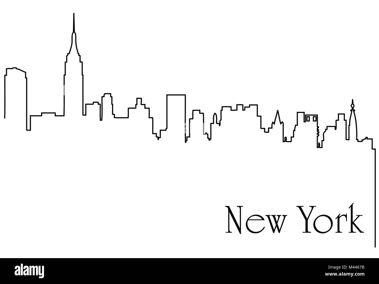 New York city un dessin abstrait arrière-plan avec metropolis cityscape