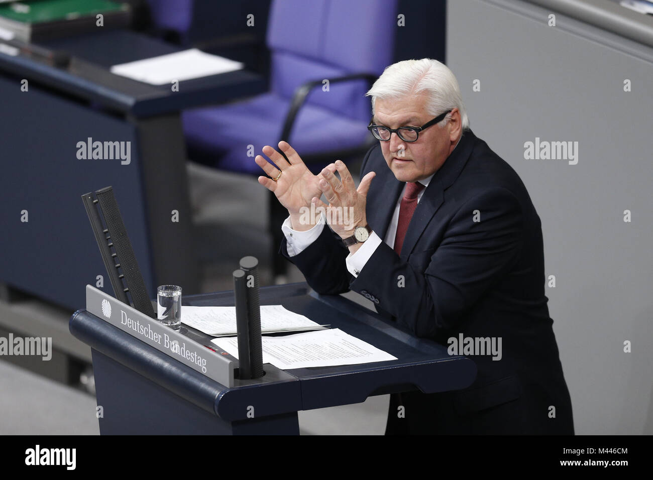 Le ministre allemand des affaires étrangères, interventions au parlement allemand Banque D'Images