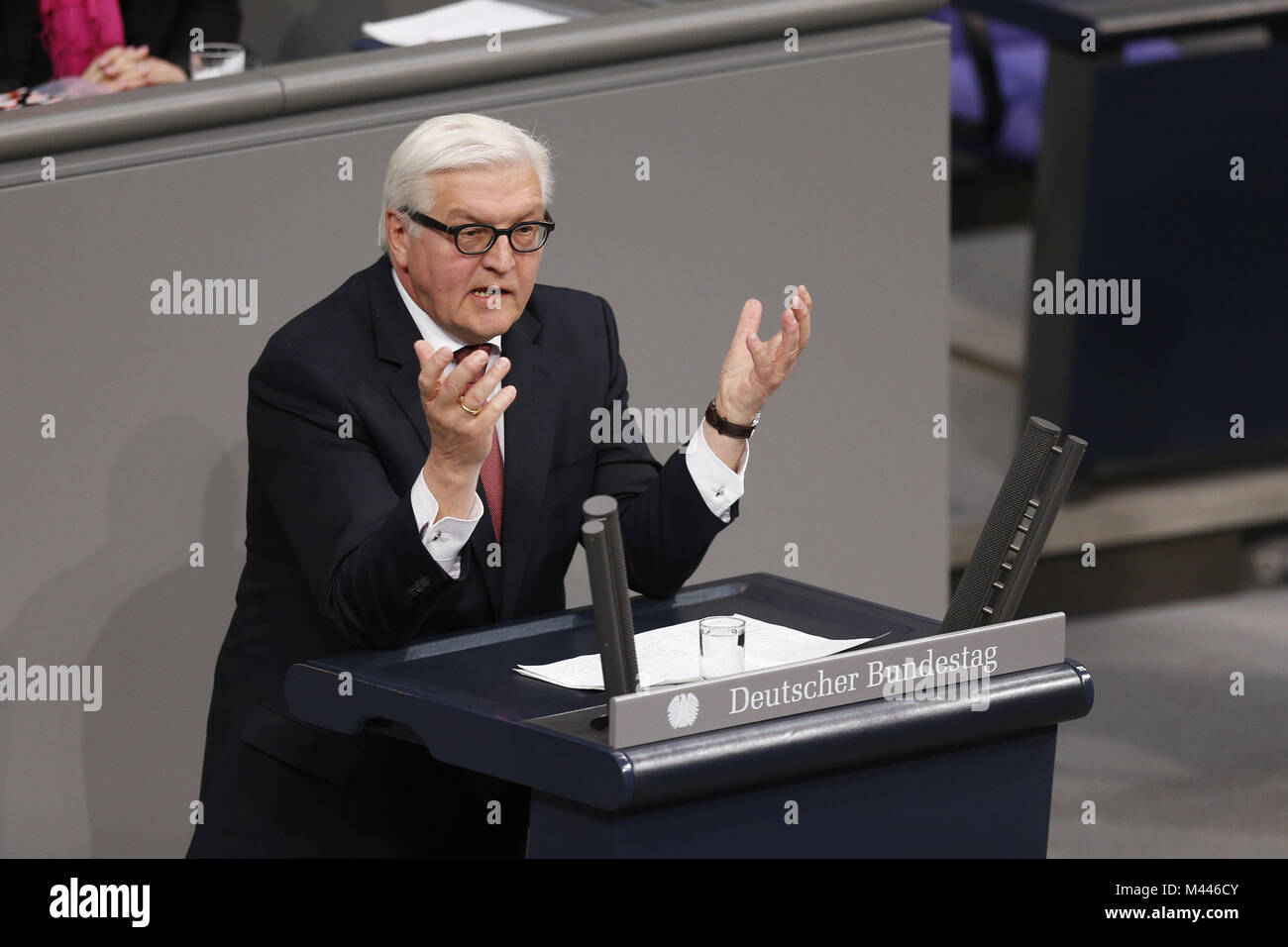 Le ministre allemand des affaires étrangères, interventions au parlement allemand Banque D'Images