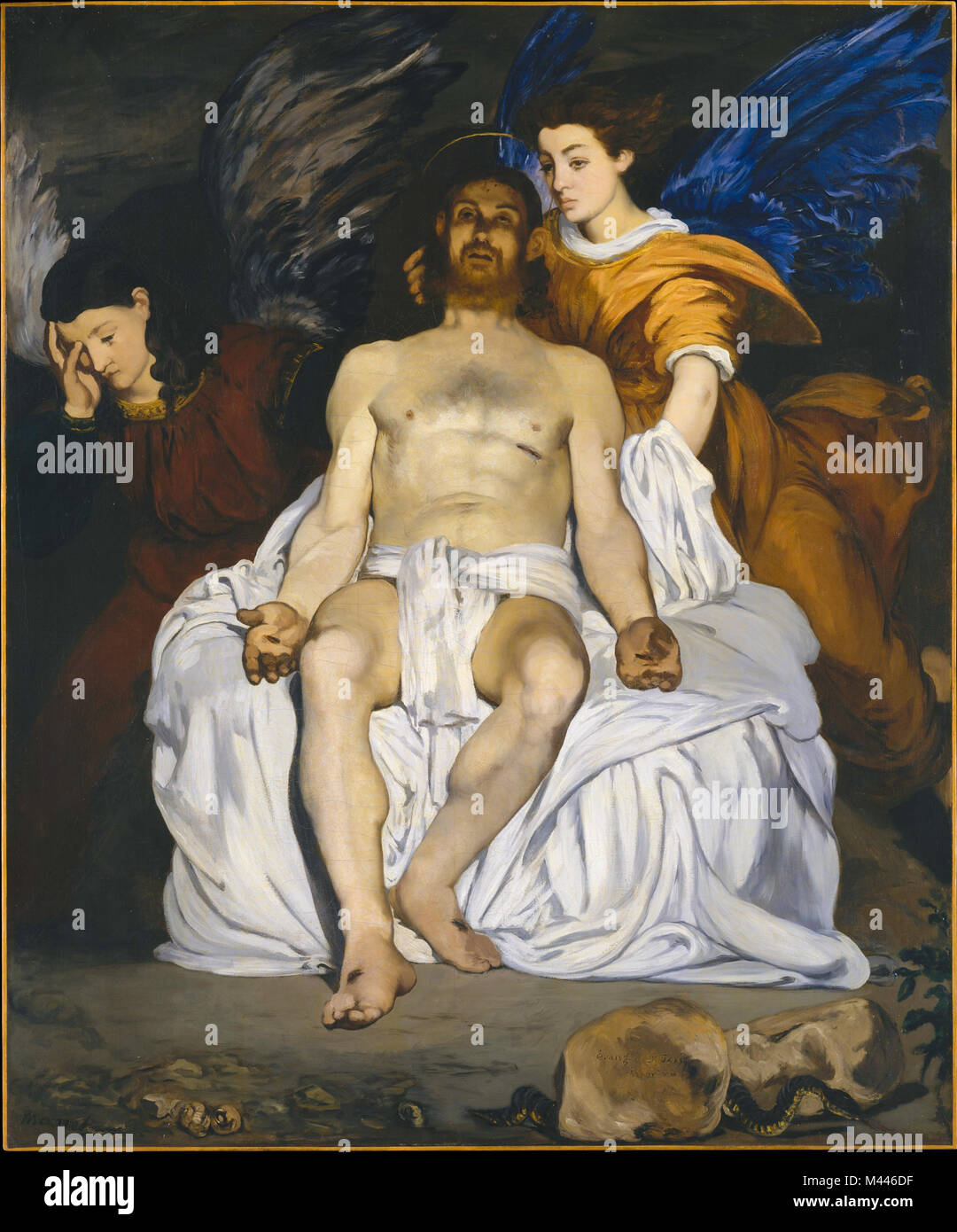 Édouard Manet, le Christ mort avec l'Ange, 1864 Banque D'Images