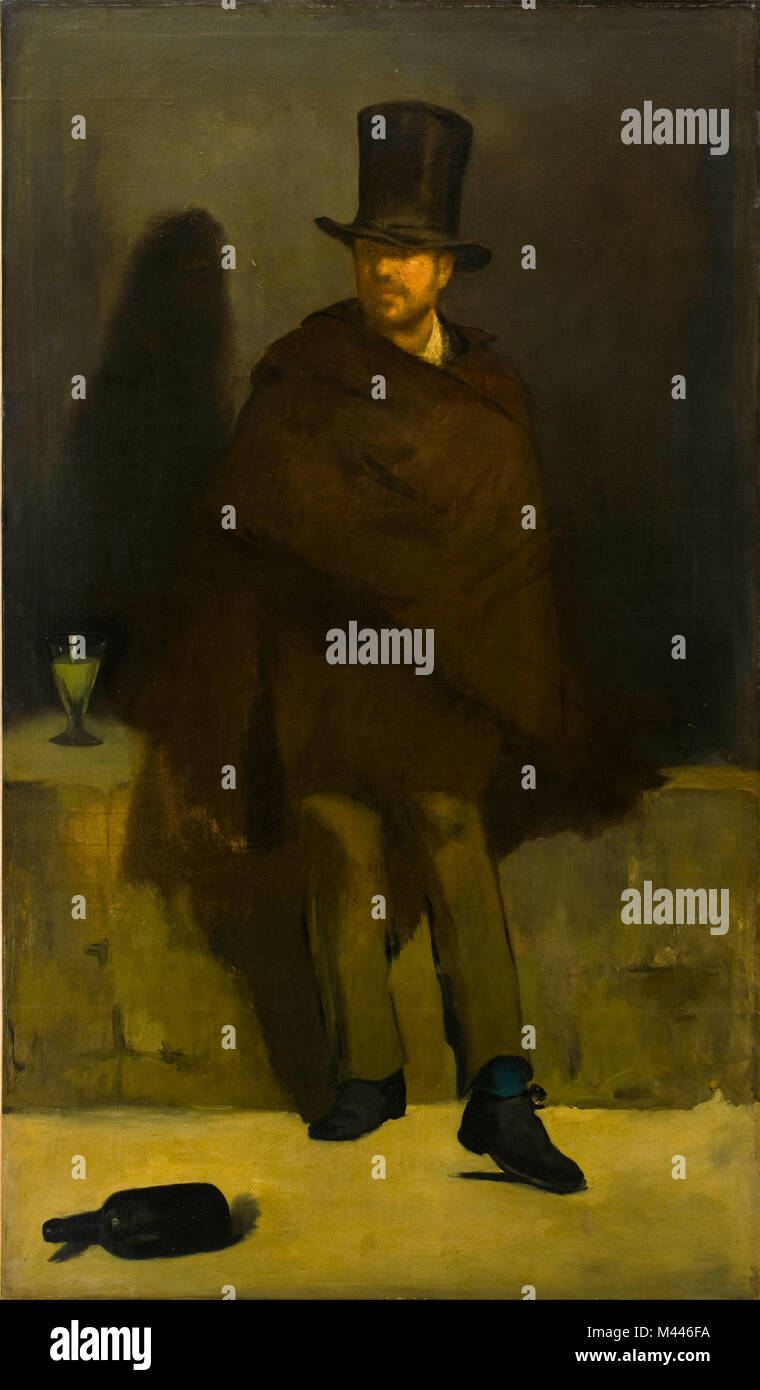 Édouard Manet, le buveur d'Absinthe, 1859 Banque D'Images