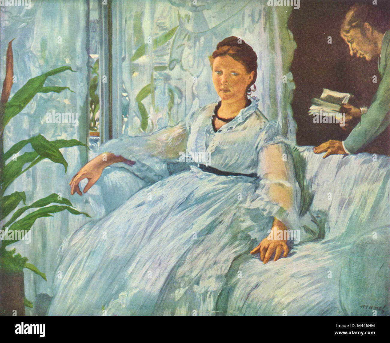 Édouard Manet, la lecture, 1865-1873 Banque D'Images