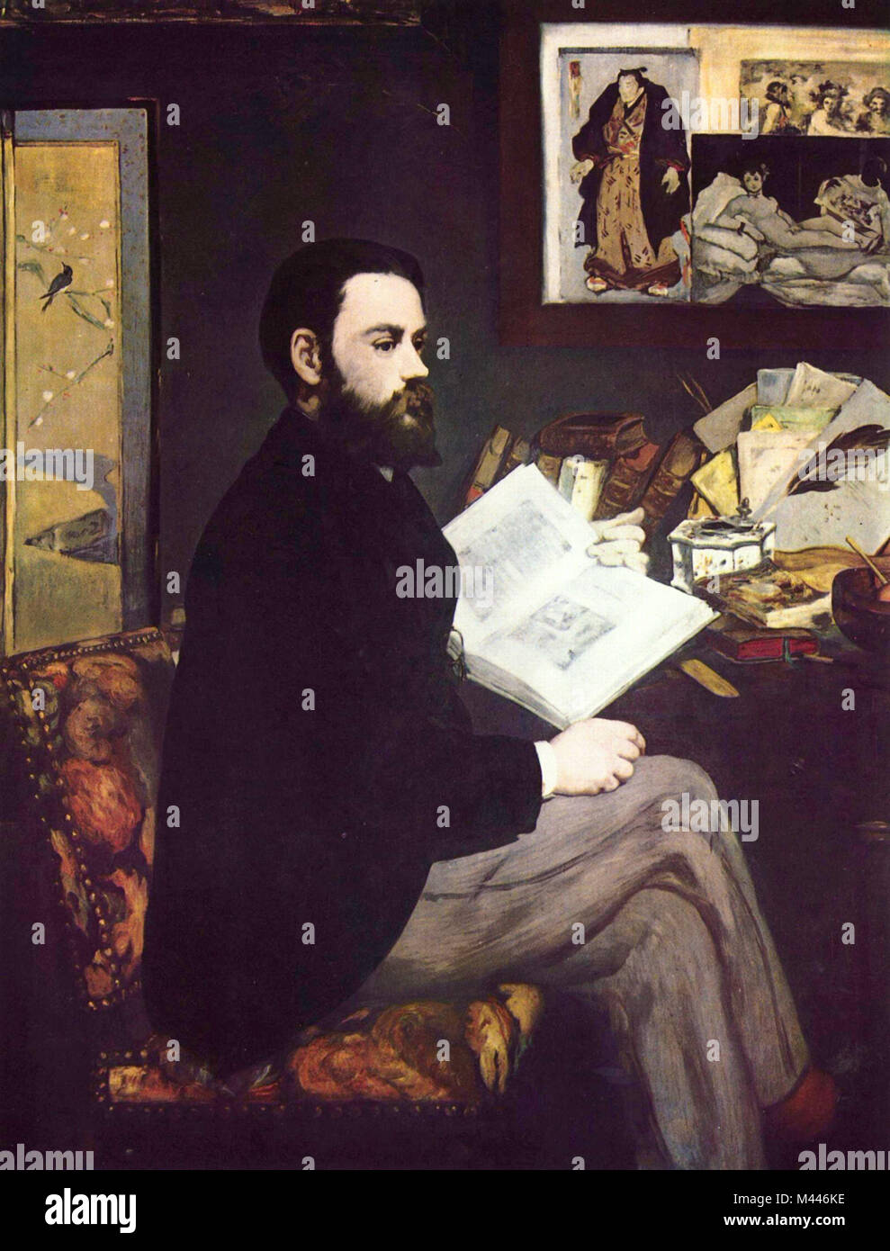Édouard Manet, Portrait d'Émile Zola, 1868 Banque D'Images