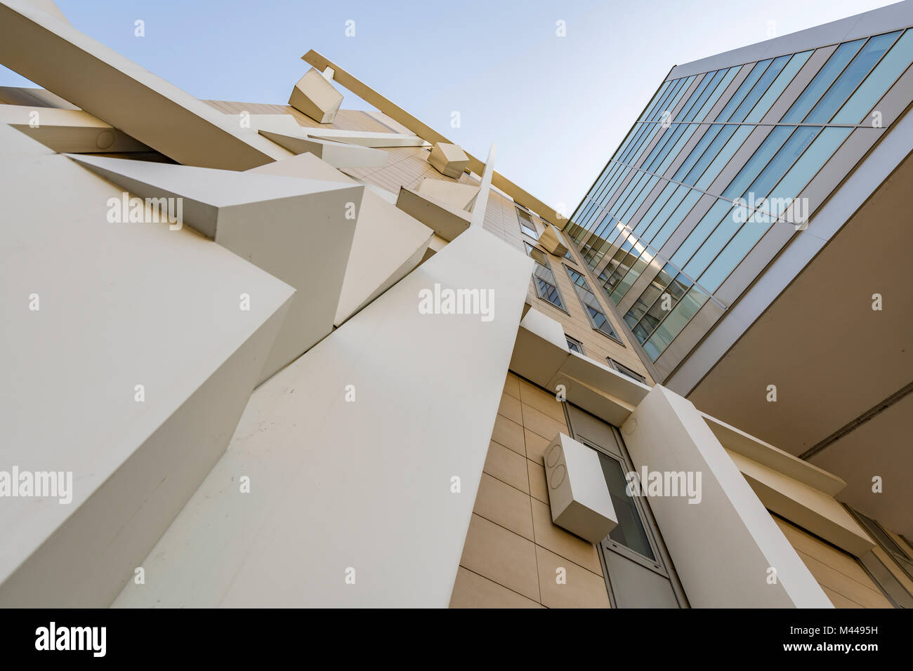 Architecture façade,modernes,Budapest,Hongrie Banque D'Images