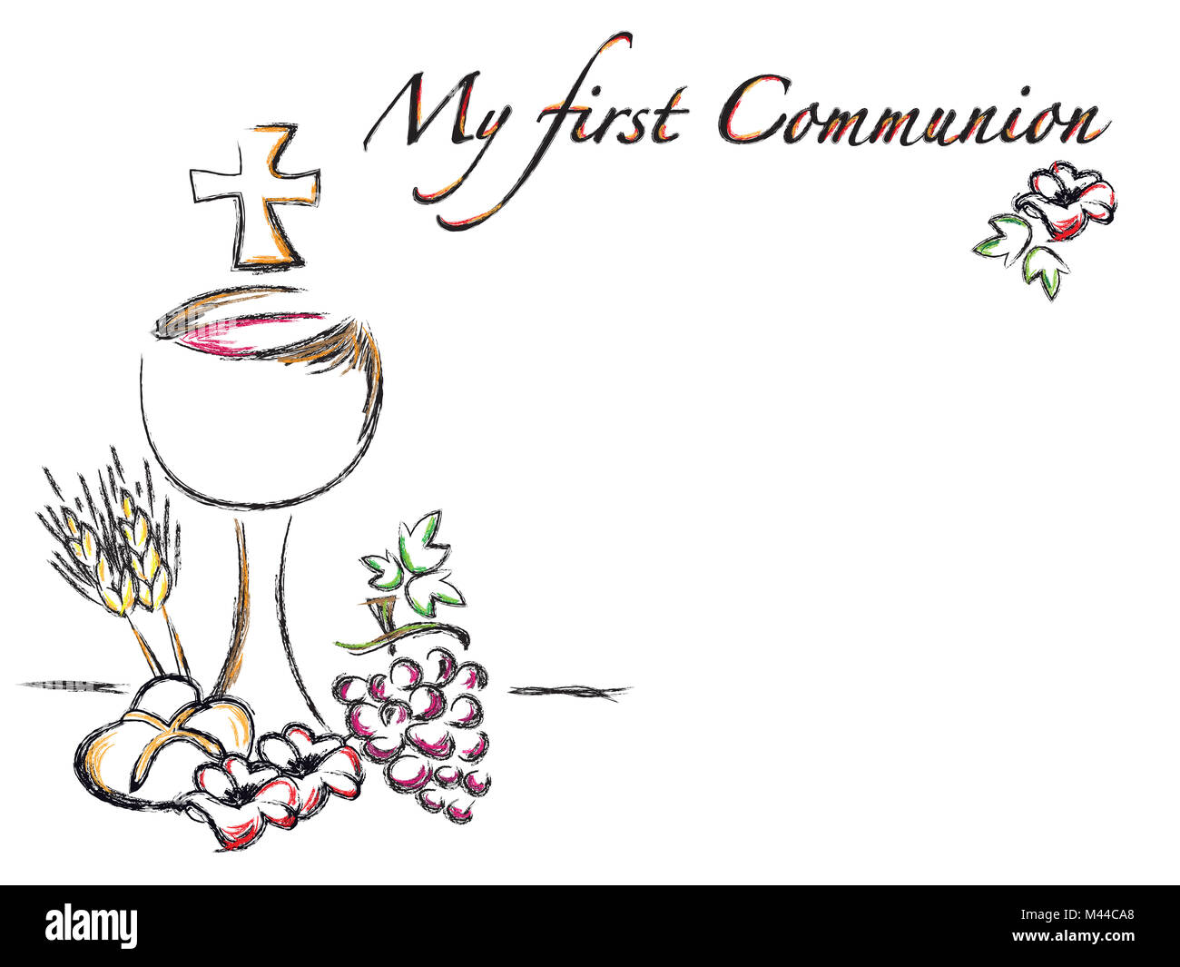 Illustration Pour La Carte De Premiere Communion Photo Stock Alamy Illustration Pour La Carte De Premiere Communion Photo Stock Alamy