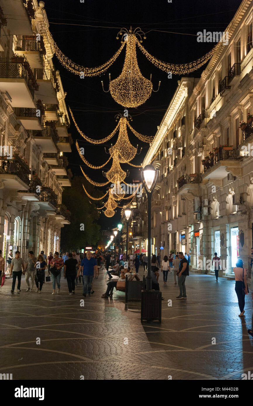 Nizami Street, Bakou (azéri : Nizami) küçəsi Banque D'Images