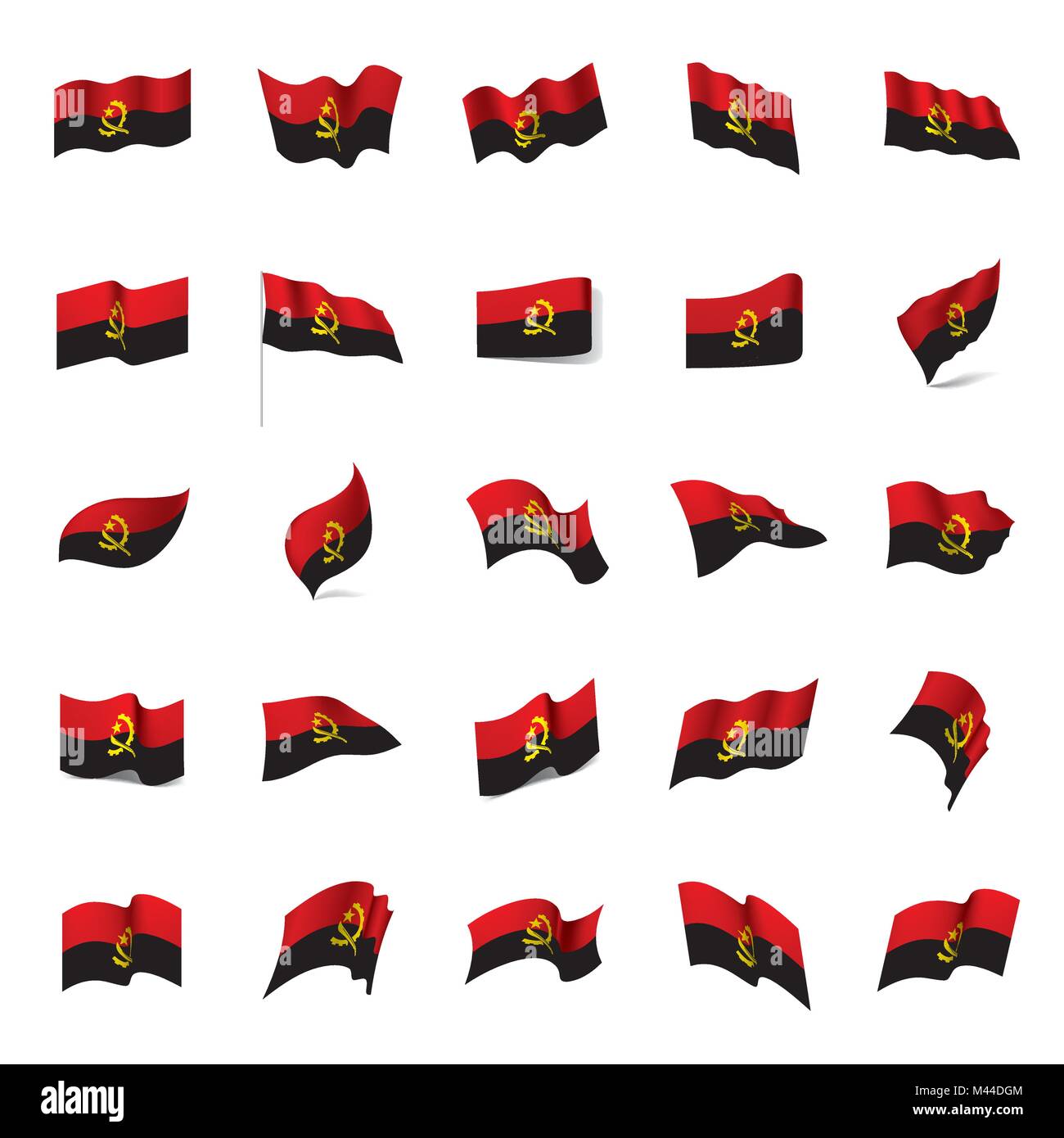 Drapeau de l'Angola, vector illustration Illustration de Vecteur