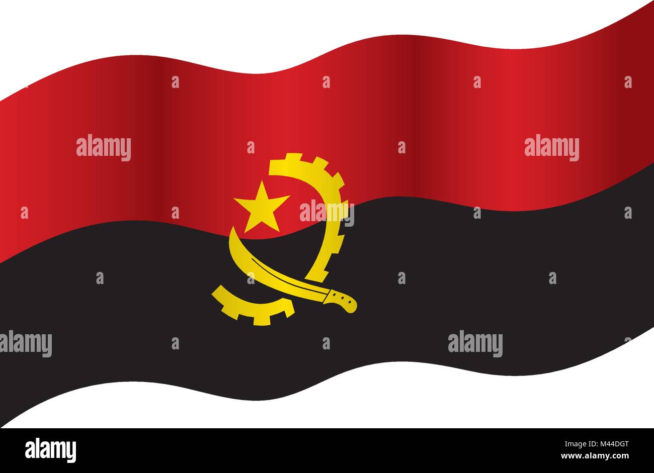Drapeau de l'Angola, vector illustration Illustration de Vecteur
