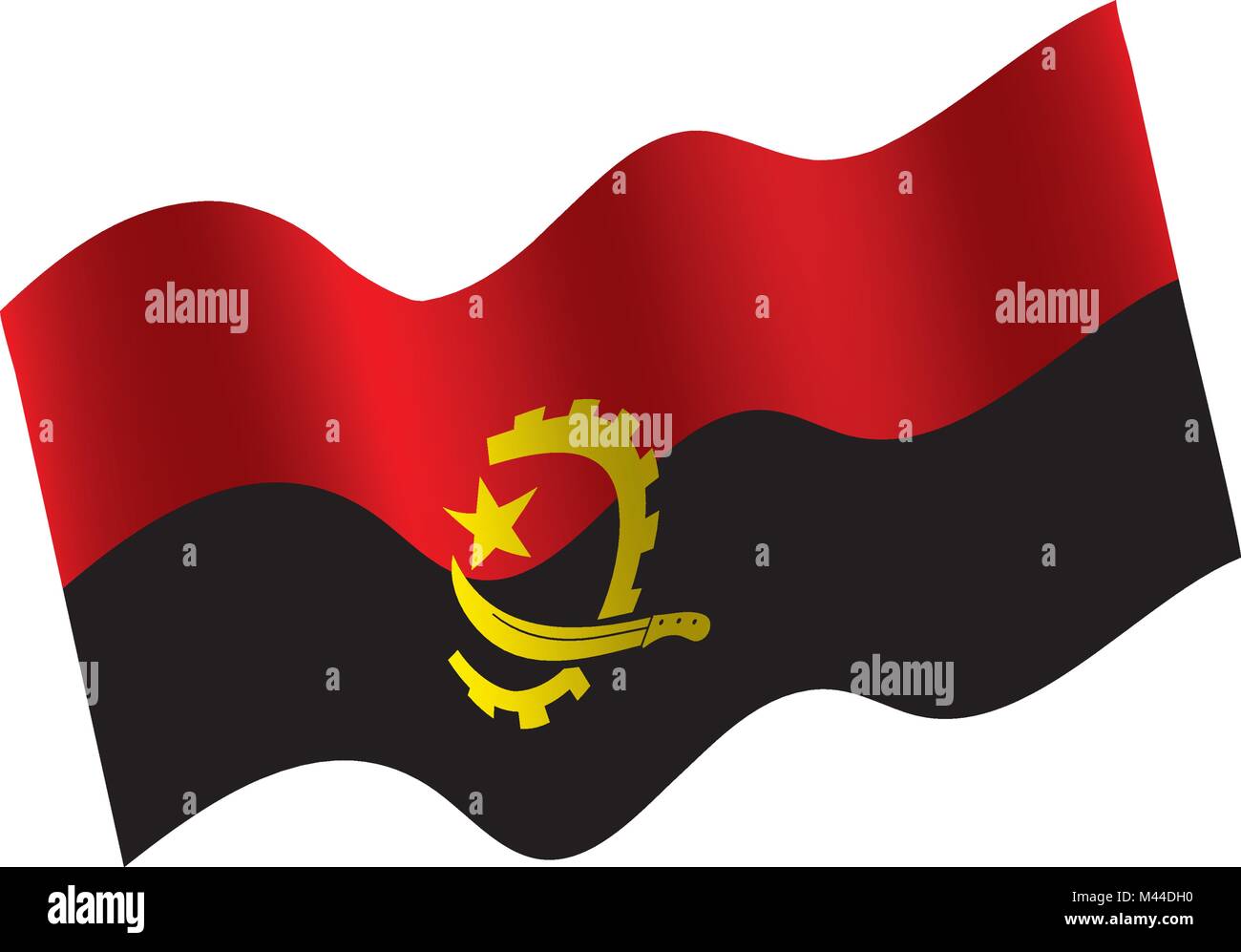 Drapeau de l'Angola, vector illustration Illustration de Vecteur