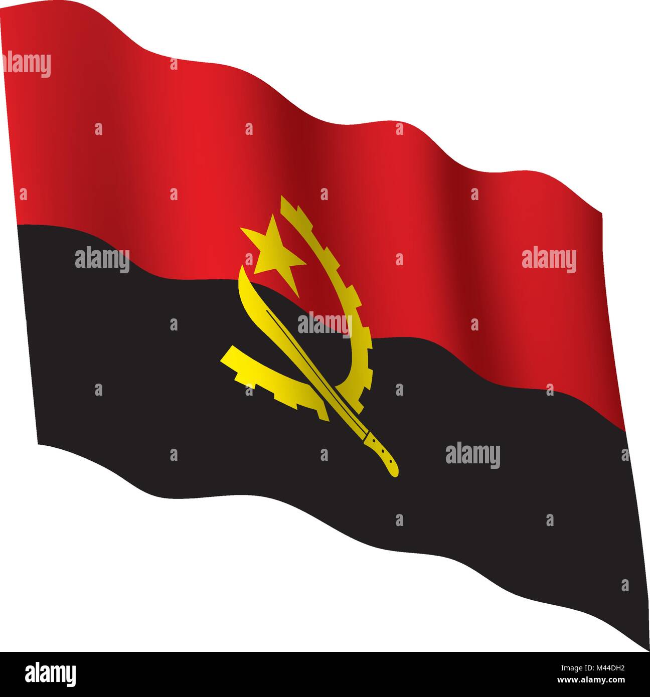 Drapeau de l'Angola, vector illustration Illustration de Vecteur