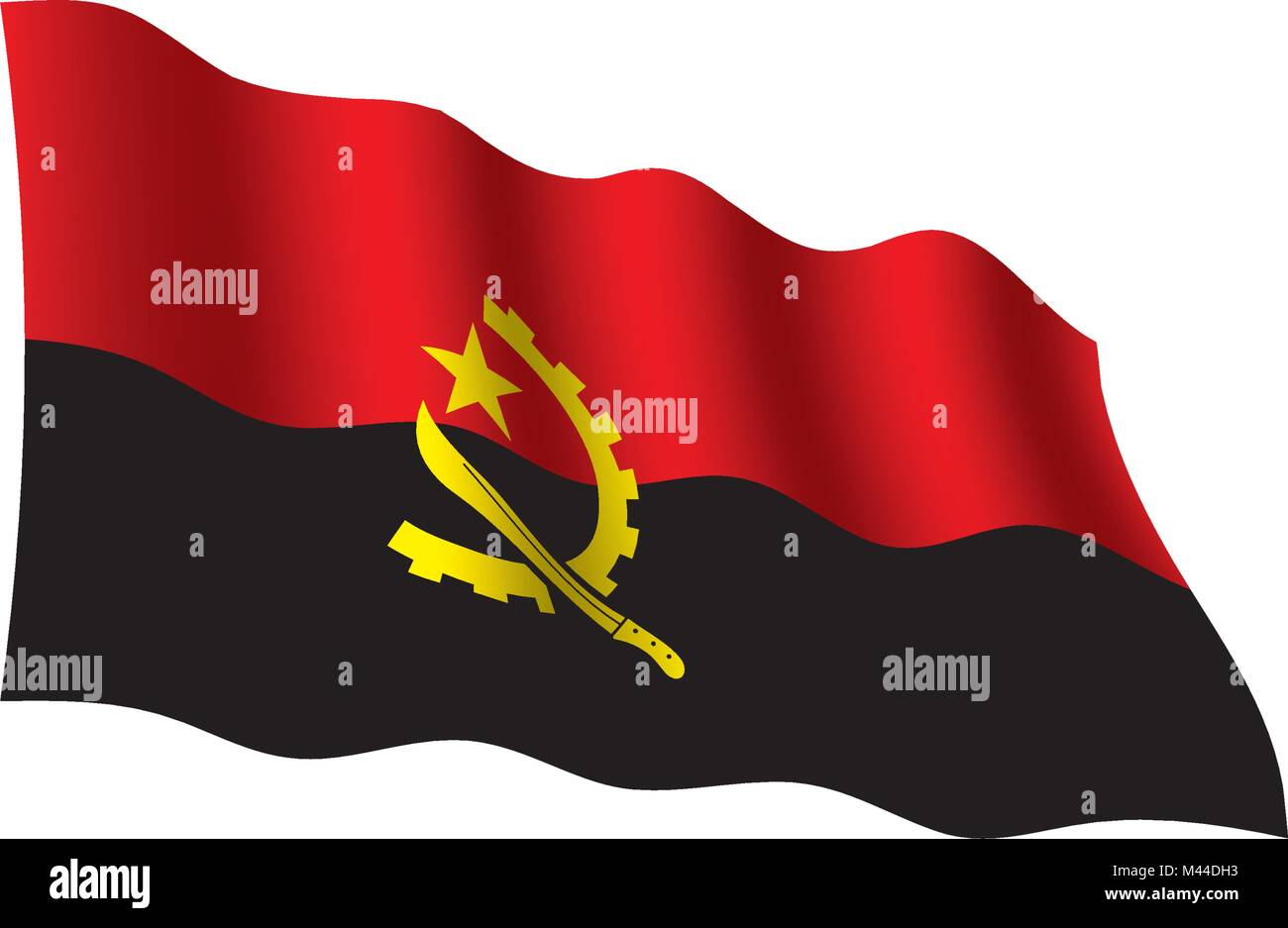 Drapeau de l'Angola, vector illustration Illustration de Vecteur