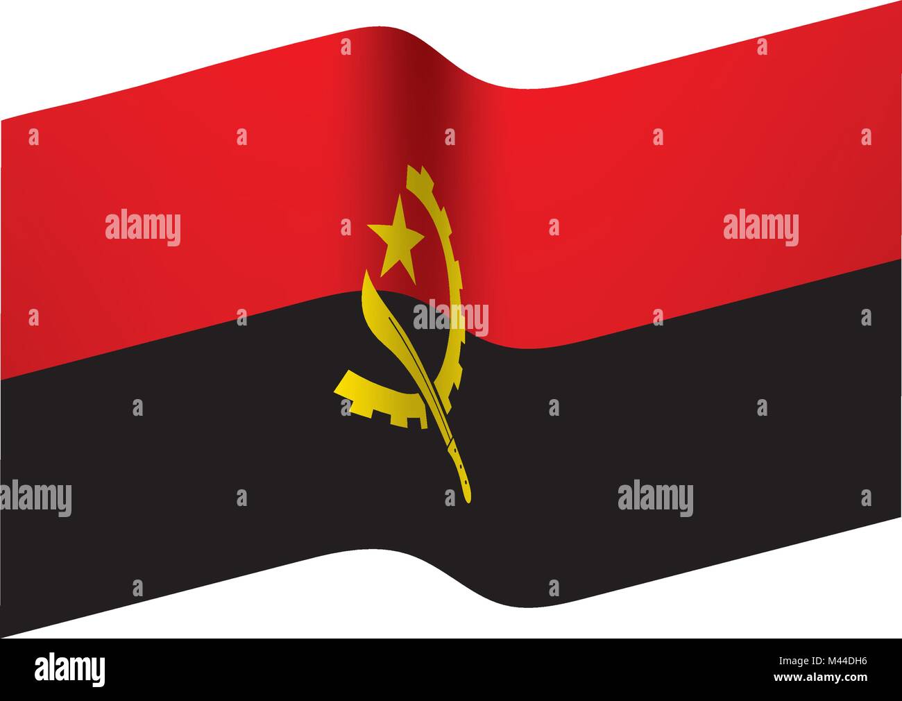 Drapeau de l'Angola, vector illustration Illustration de Vecteur