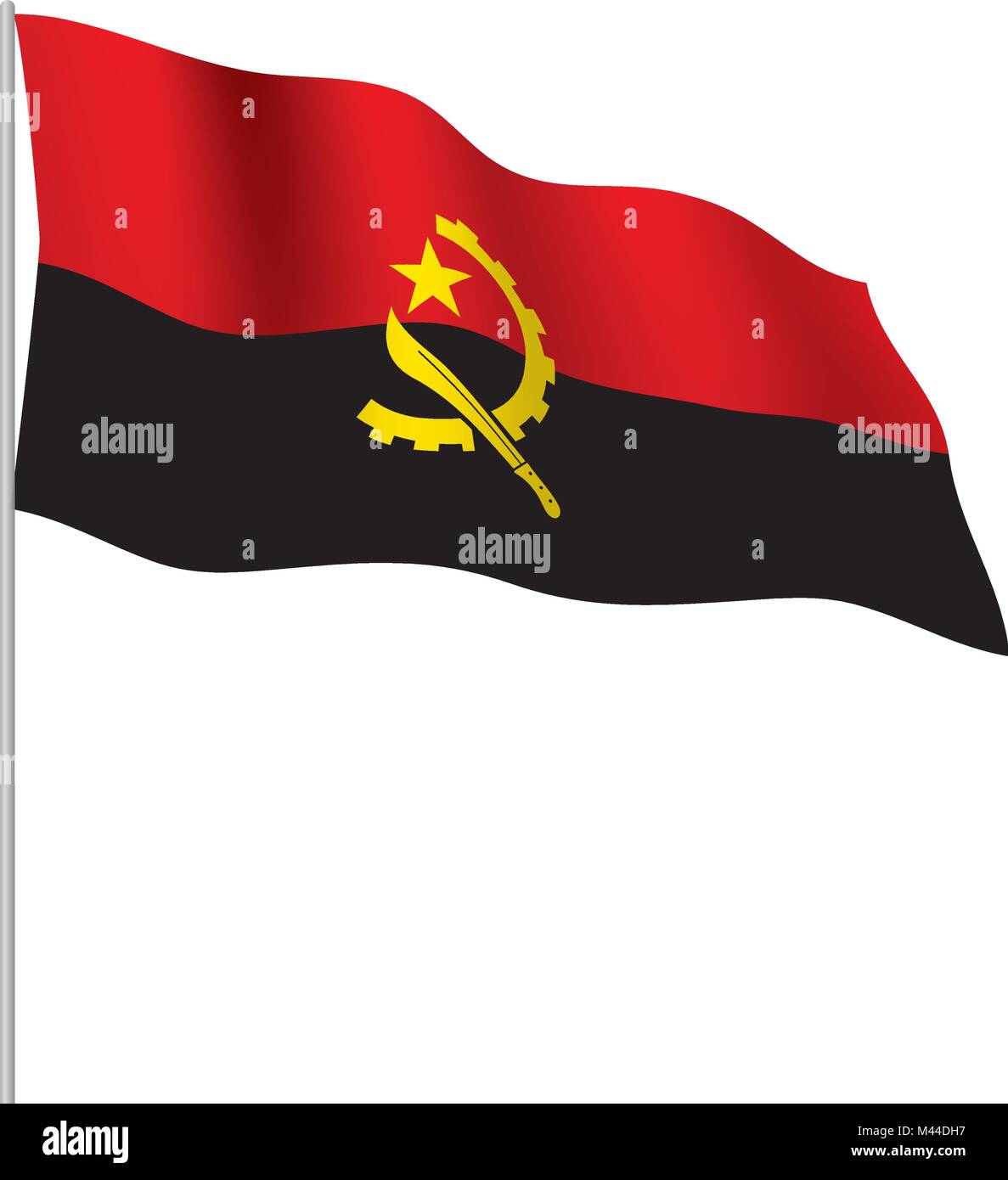 Drapeau de l'Angola, vector illustration Illustration de Vecteur