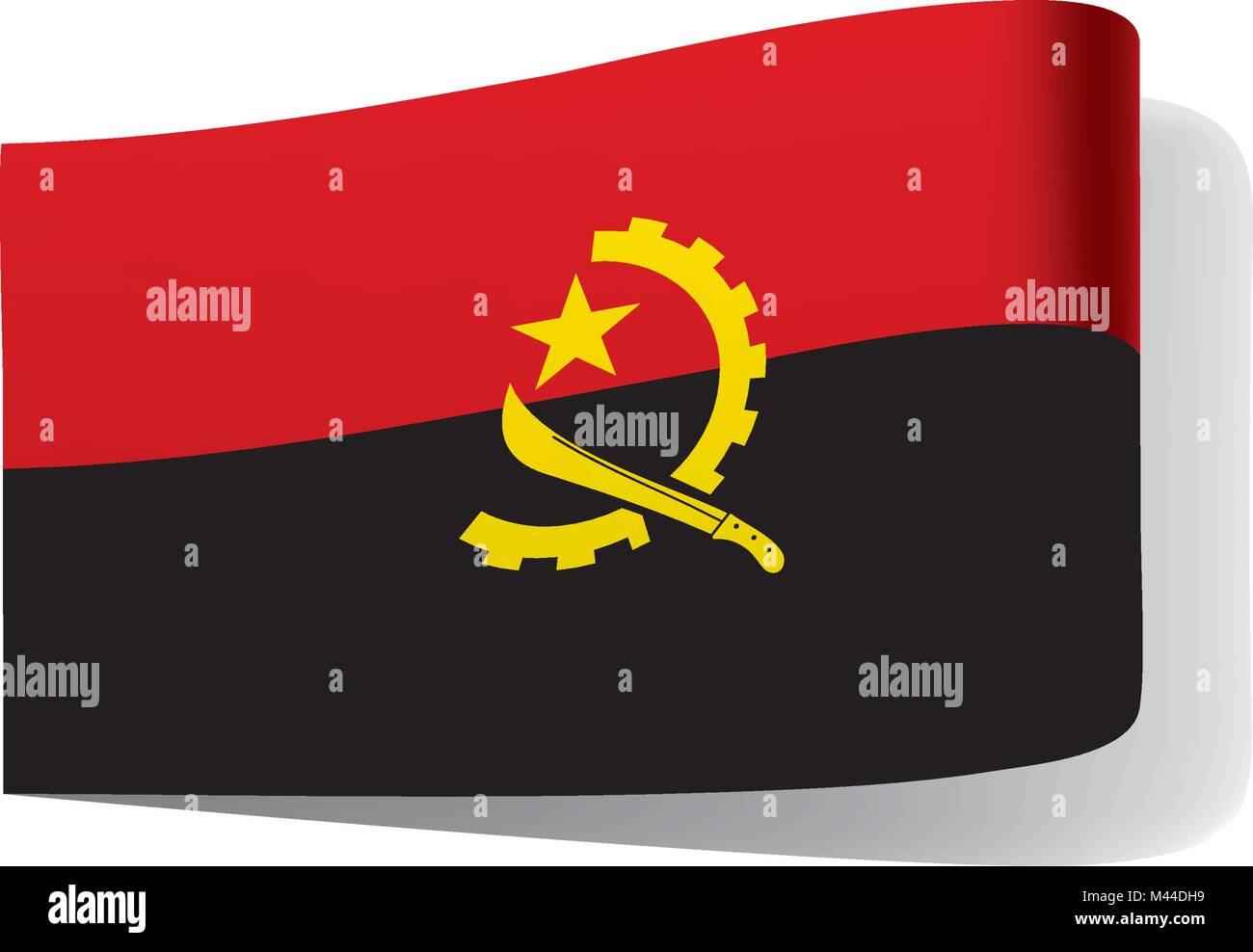 Drapeau de l'Angola, vector illustration Illustration de Vecteur