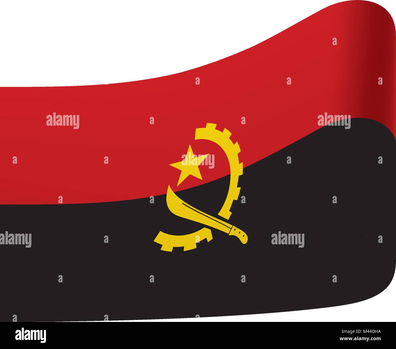 Drapeau de l'Angola, vector illustration Illustration de Vecteur