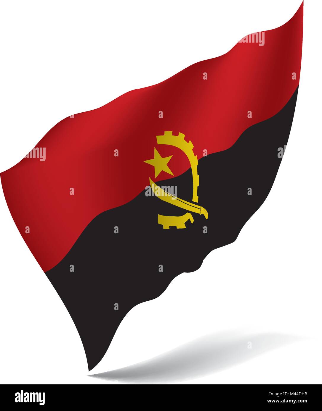 Drapeau de l'Angola, vector illustration Illustration de Vecteur