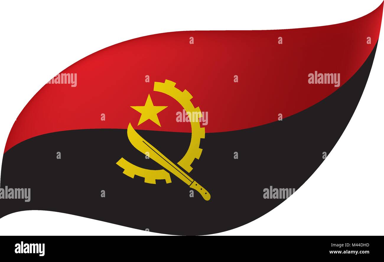 Drapeau de l'Angola, vector illustration Illustration de Vecteur