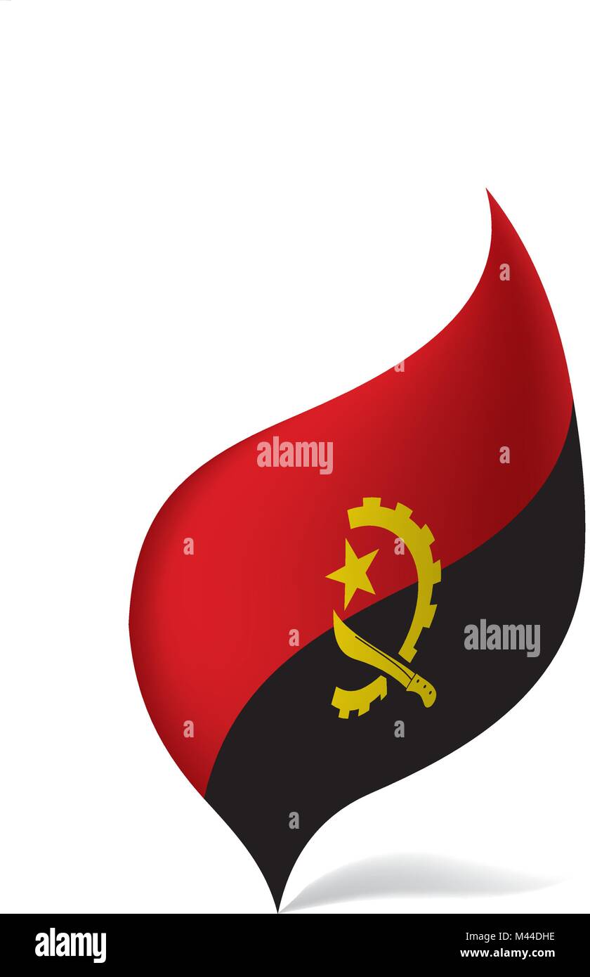 Drapeau de l'Angola, vector illustration Illustration de Vecteur