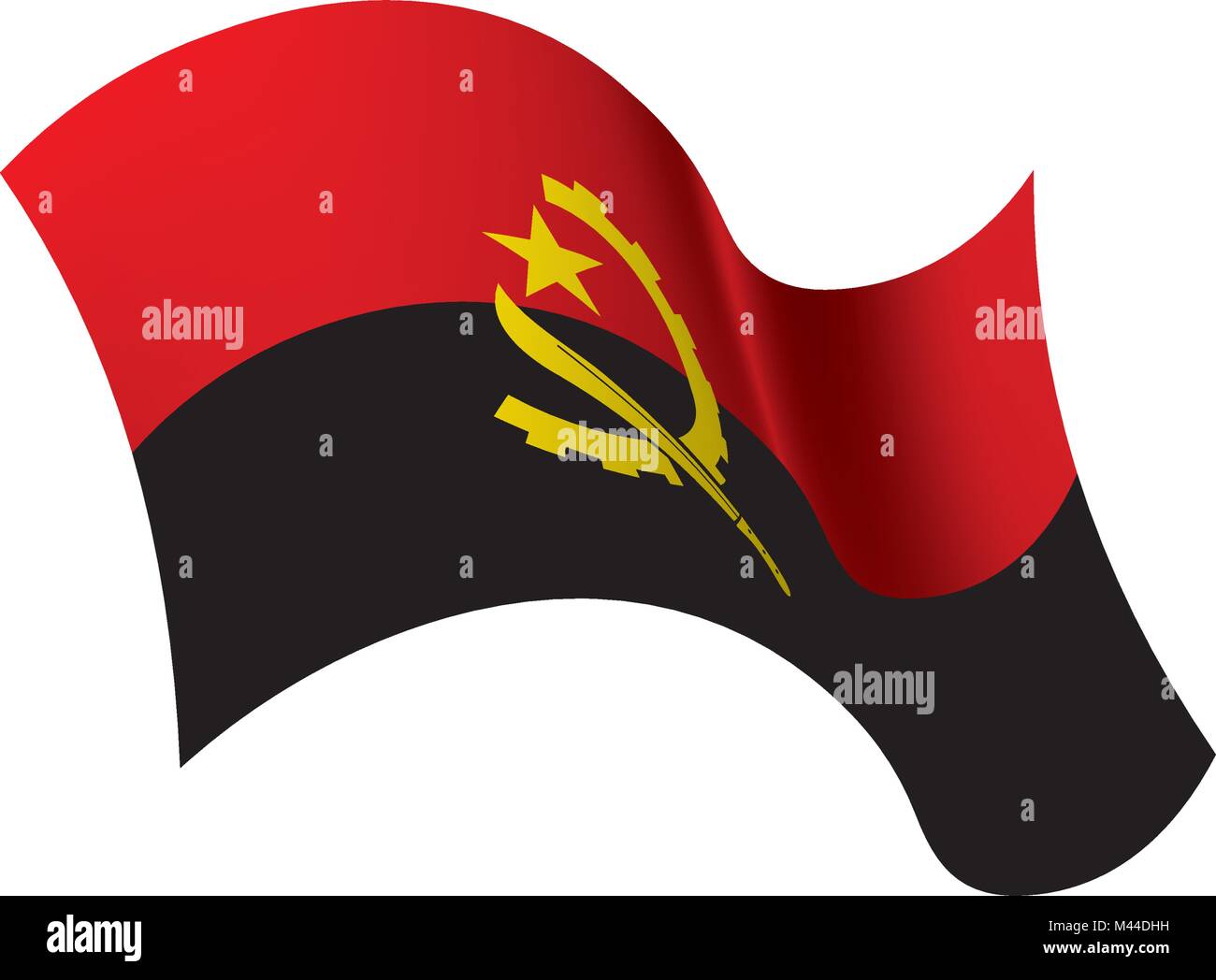 Drapeau de l'Angola, vector illustration Illustration de Vecteur
