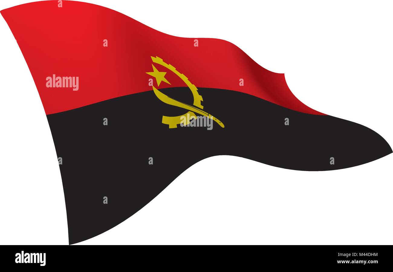 Drapeau de l'Angola, vector illustration Illustration de Vecteur
