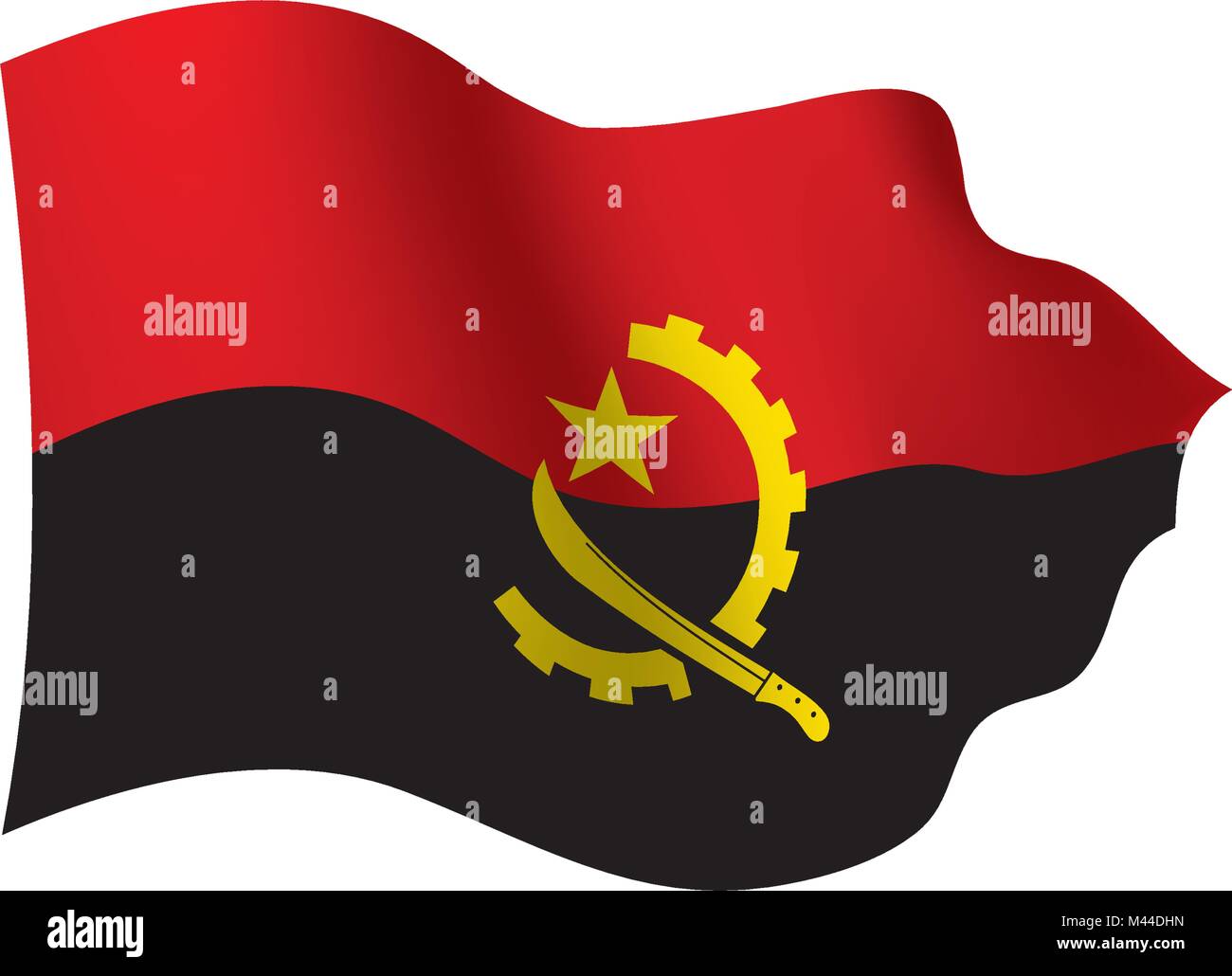 Drapeau de l'Angola, vector illustration Illustration de Vecteur