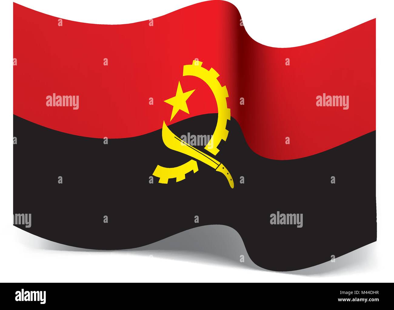 Drapeau de l'Angola, vector illustration Illustration de Vecteur